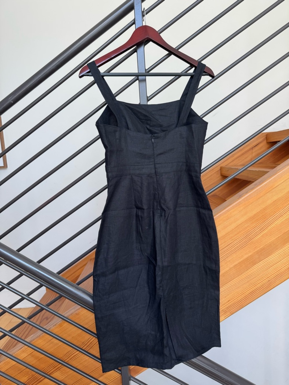 Reformation Ereka Dress - Size 4 - Black Linen - Picture 2 of 4